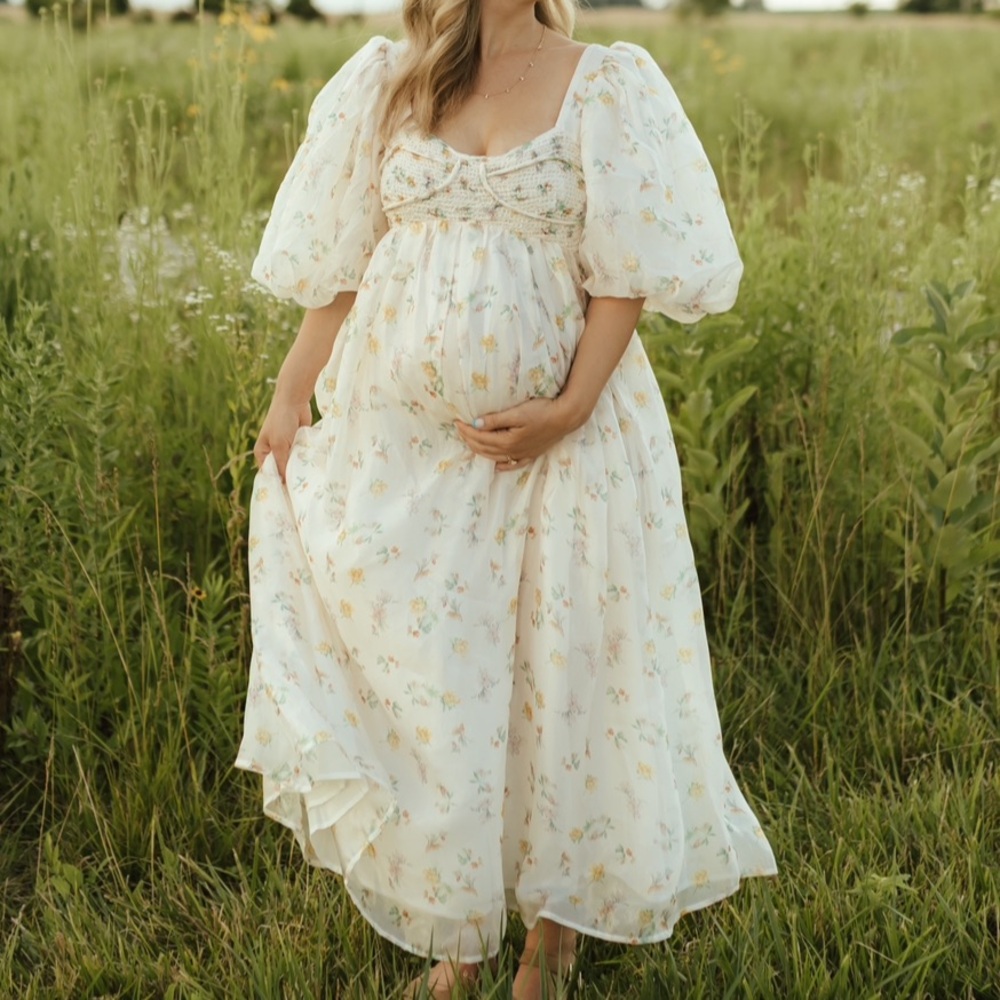 Worth Collective Floral Puff Sleeve Dress